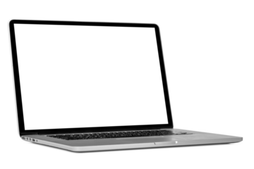 modern laptop computer  isolated on the white background