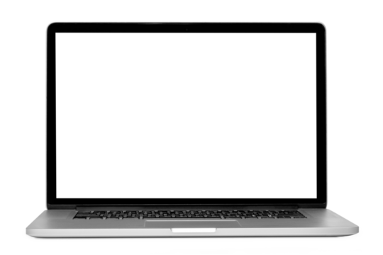 modern laptop computer  isolated on the white background