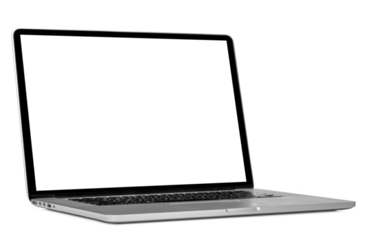 modern laptop computer  isolated on the white background