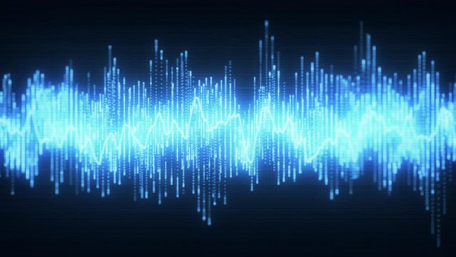 Digital Audio Spectrum Graphic Equalizer Background Loop/ 4k animation of an abstract background with noise graphic design equalizer for vj loops