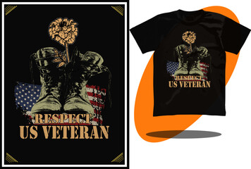 USA Veteran and Skull or USA flag design or military t shirt design 