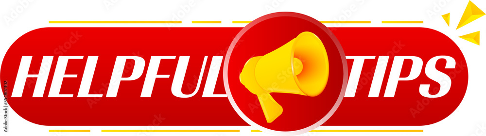 Leinwandbilder megaphone with helpful tips on white background. megaphone banner. web design. vector