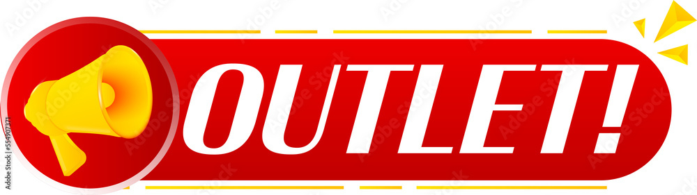 Aufkleber megaphone with outlet on white background. megaphone banner. web design. vector