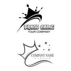 Crown Logo Template vector icon illustration design