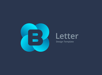 Letter B logo icon design template elements