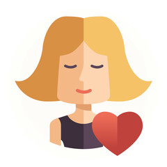 Humanitarian assistance flat design style icon