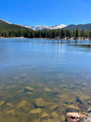 lake and mountains