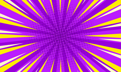 Cartoon burst comic purple background design