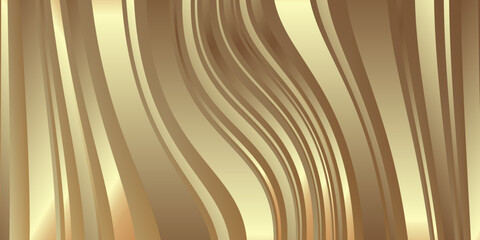 Gold abstract line pattern in premium colors. Luxury wavy stripe vector layout for business background, certificate, brochure template.