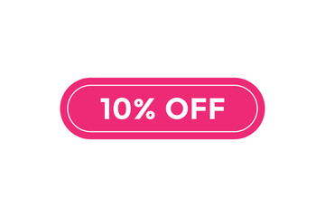 10% off special offers. Marketing sale banner for discount offer. Hot sale, super sale up to 50% off sticker label template
