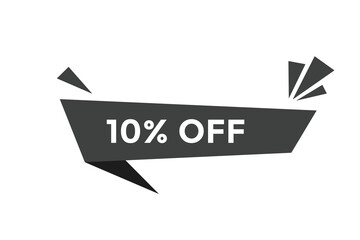 10% off special offers. Marketing sale banner for discount offer. Hot sale, super sale up to 50% off sticker label template
