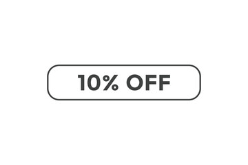 10% off special offers. Marketing sale banner for discount offer. Hot sale, super sale up to 50% off sticker label template
