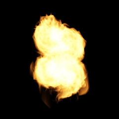 Realistic fire flame isolated burning blaze ignite illustration