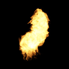 Realistic fire flame isolated burning blaze ignite illustration