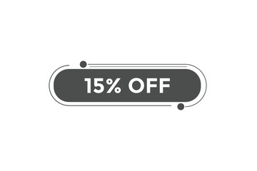 15% off special offers. Marketing sale banner for discount offer. Hot sale, super sale up to 50% off sticker label template
