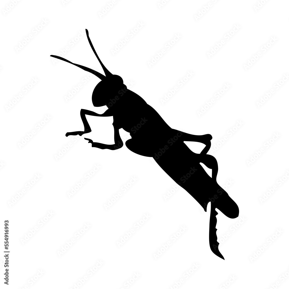 Wall mural grasshopper silhouette