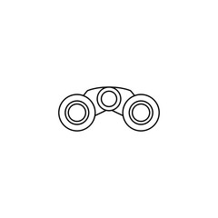 Binocular icon in line style icon, isolated on white background