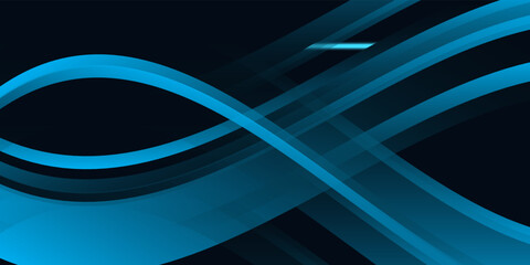Abstract blue pattern with stripes, lines, waves, and round motion backdrop wallpaper. Dark blue geometric background.