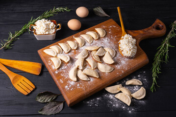 semi-finished products, dumplings with cottage cheese