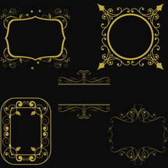 design vector floral ornament frame pack