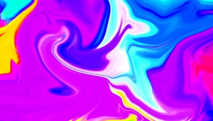 Hand Painted Background With Mixed Liquid Blue And Yellow Paints. Abstract Fluid Acrylic Painting. Marbled Colorful Abstract Background. Liquid Marble Pattern.
