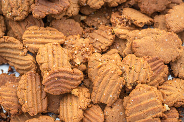 indian authentic traditional sweets thekua from flat angle