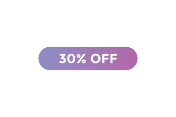 30% off special offers. Marketing sale banner for discount offer. Hot sale, super sale up to 30% off sticker label template
