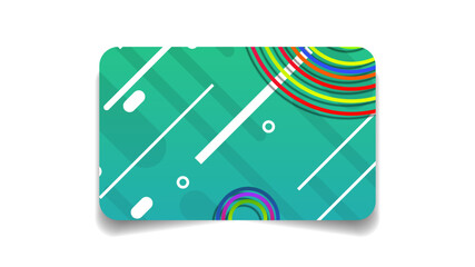 Abstract Color Bank Credit Card Template Layout Vector Design Style Isolated On White Background Concept