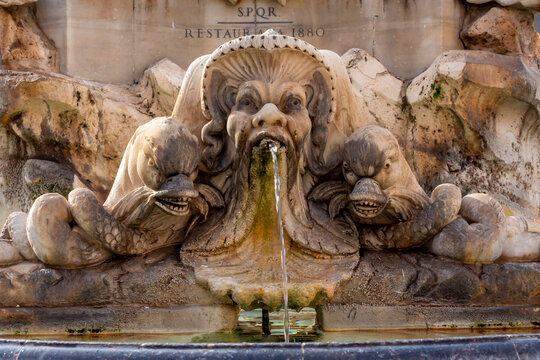 Fountain of the Pantheon sculptures, Rome, Italy