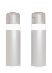 white plastic bottle isolated