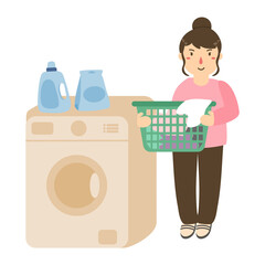 laundry and washing clothes