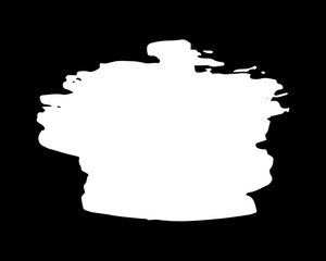 Square banner hand painted with chalk paint