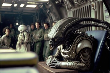 alien in a room generative ai