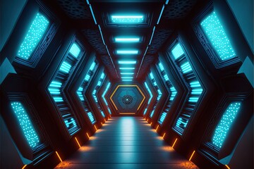 Sci-fi tunnel Generative AI 
