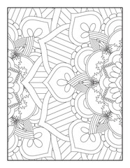 Flower Mandala Coloring Page ,Floral Coloring Pages, Coloring Pages