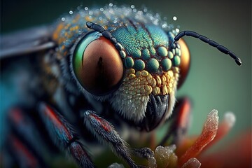 micro insect macro photography Generative AI