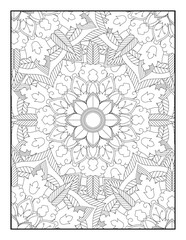 Flower Mandala Coloring Page ,Floral Coloring Pages, Coloring Pages