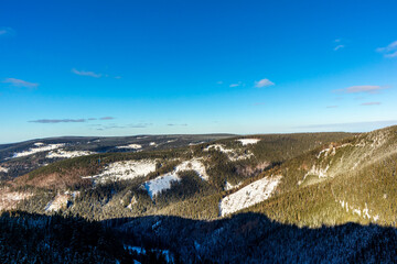 Schöne Winterlandschaft auf den Höhen des Thüringer Waldes bei Oberhof - Thüringen