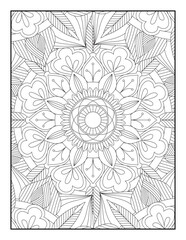 Flower Mandala Coloring Page ,Floral Coloring Pages, Coloring Pages