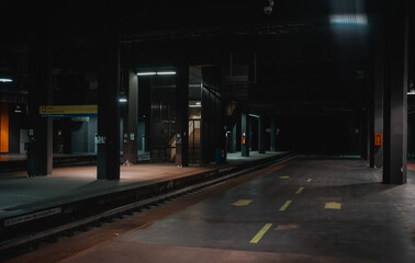 Obraz na płótnie Canvas Underground central metro station in Naples, Italy.
