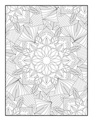 Flower Mandala Coloring Page ,Floral Coloring Pages, Coloring Pages