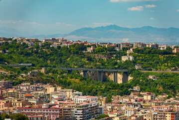Fototapeta na wymiar View of the neighborhood of Naples, Italy.