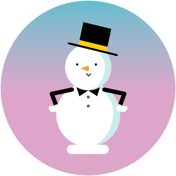 a snowman decorated with bow ties and a fedora
