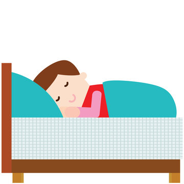 a deep sleeper in bed
