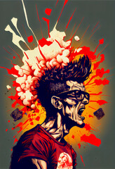 Generative AI abstract render of a mental disorder