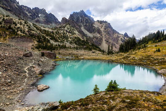 Upper Royal Basin with The Needles and Mt. Clark in the background, Olympic Mountains, Olympic National Park; Washington, United States of America