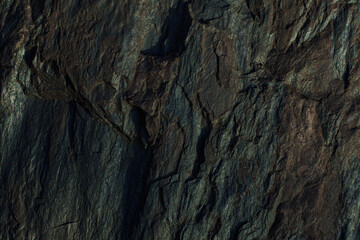 The texture of stone in a mining quarry. The natural appearance of stone extracted from the ground