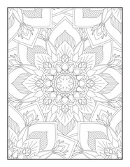 Flower Mandala Coloring Page ,Floral Coloring Pages, Coloring Pages