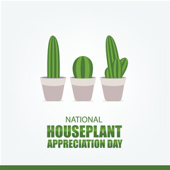 Vector graphic of National Houseplant Appreciation Day. Simple and Elegant Design