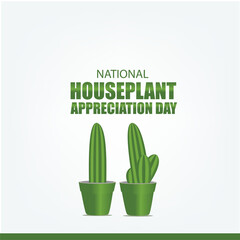 Vector graphic of National Houseplant Appreciation Day. Simple and Elegant Design